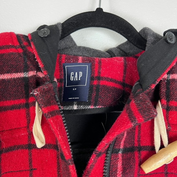 Gap Women's Wool Blend Toggle Closure Plaid Jacket Sz S - Picture 4 of 8